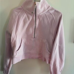 Lululemon Scuba Light Pink Quarter-Zip Sweatshirt